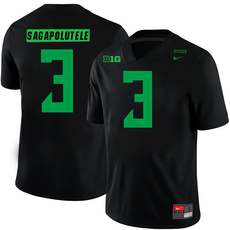 Jaron-Keawe Sagapolutele Oregon Jersey,Oregon Ducks Football Uniforms,Jerseys Youth-Black